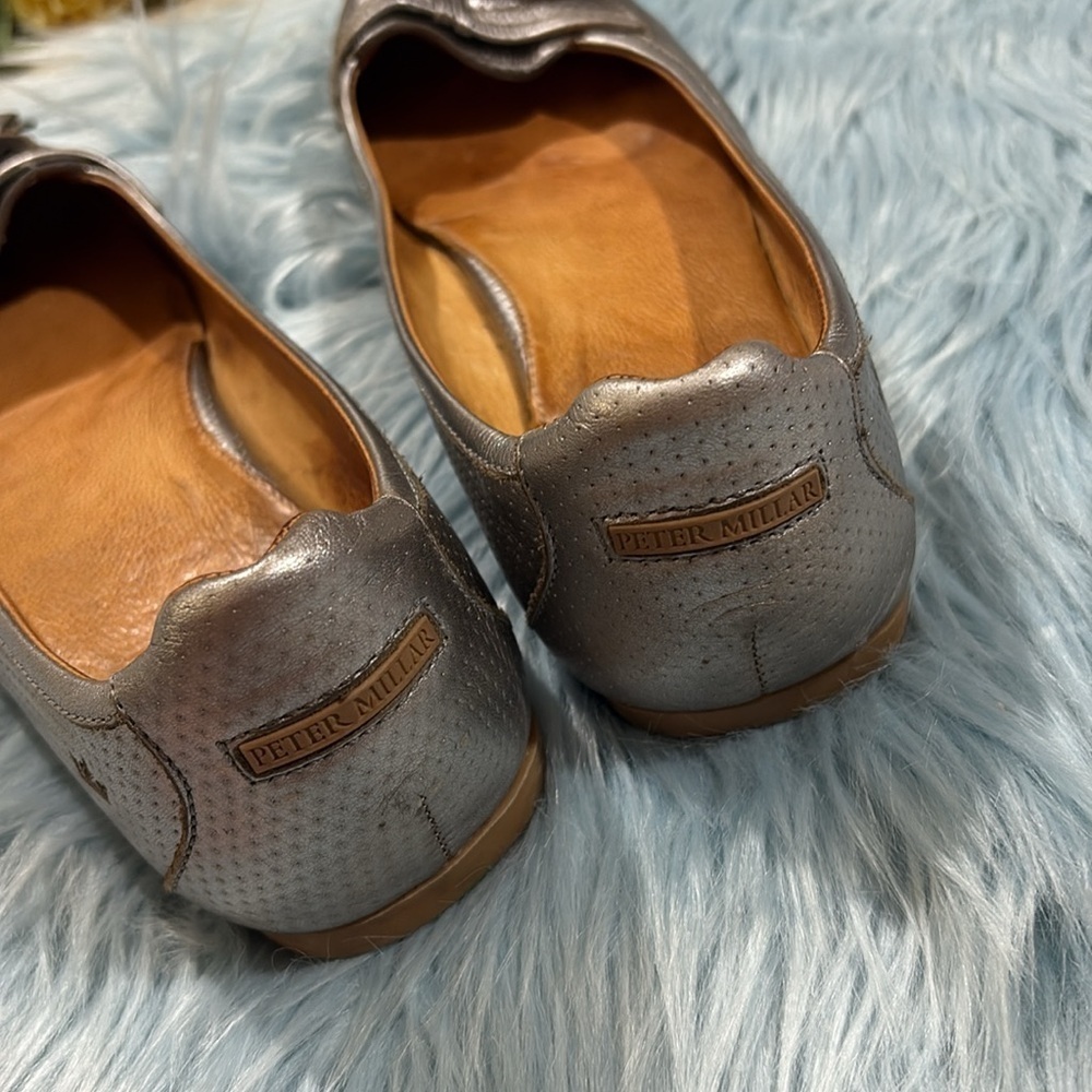 Peter Millar Metallic Tassel Leather Car Slip On Loafers - Picture 9 of 11